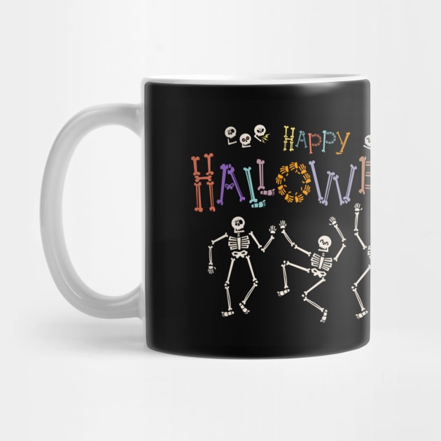 dancing skeletons and happy halloween by chenowethdiliff